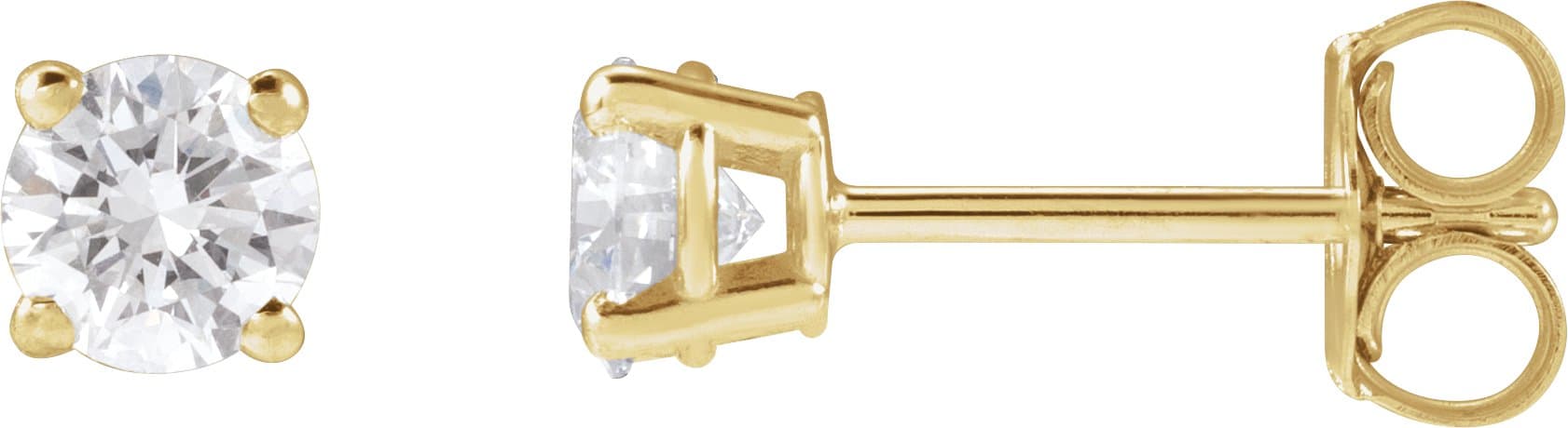 14K Yellow 1/2 CTW Lab-Grown Diamond Earrings