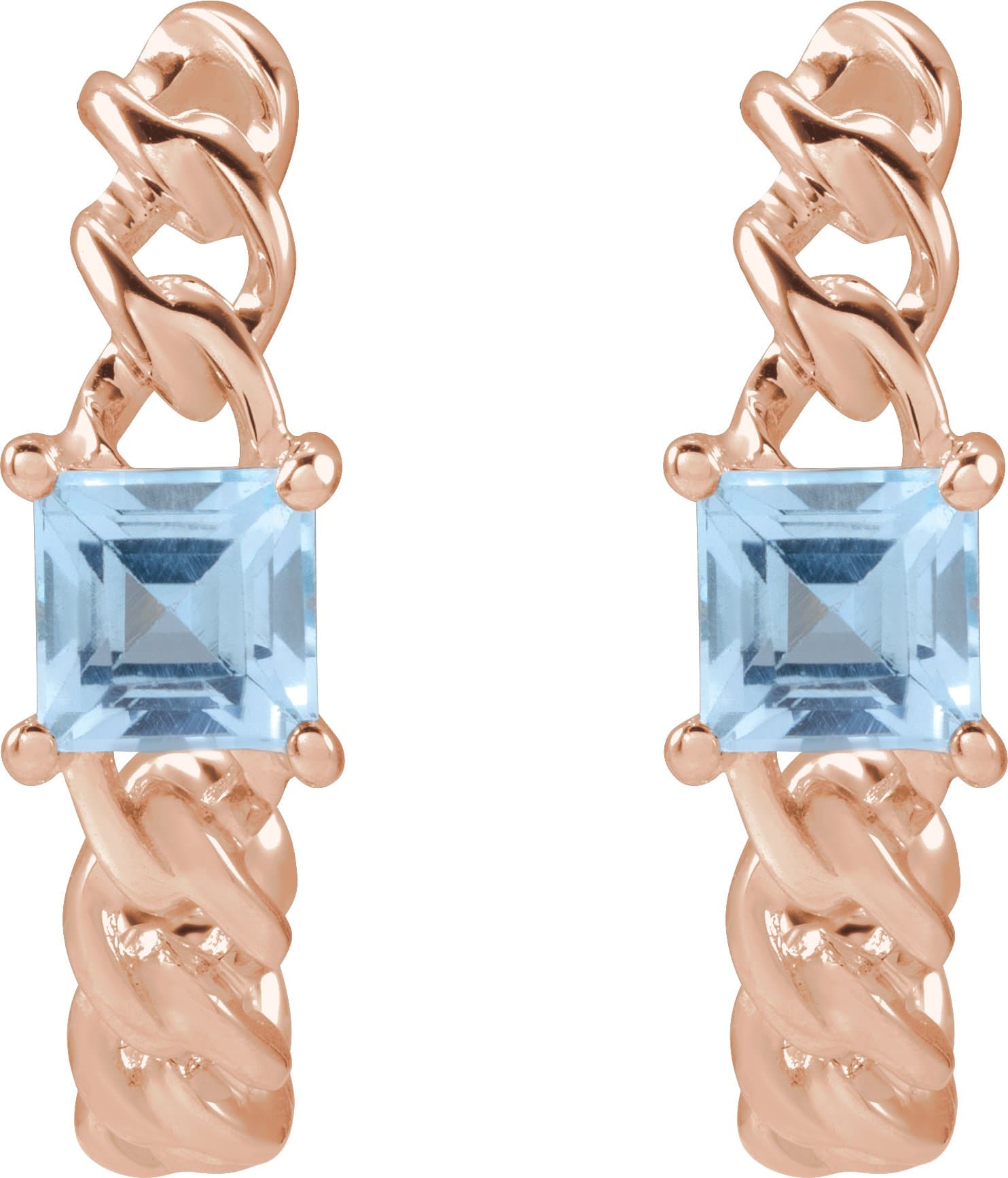 Solitaire Hoop Earrings view 2