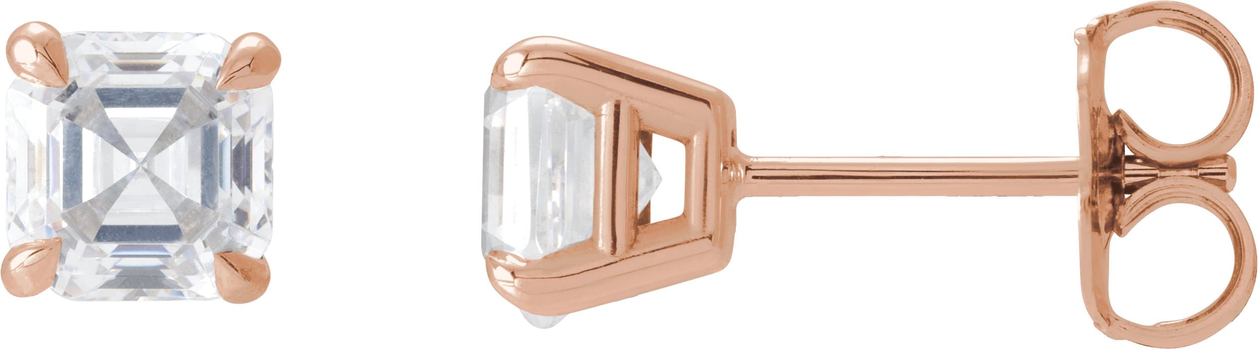 14K Rose 5/8 CTW Natural Diamond Earrings