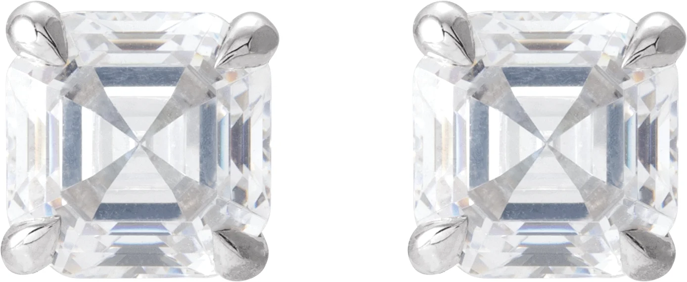 Solitaire Stud Earrings, view 3
