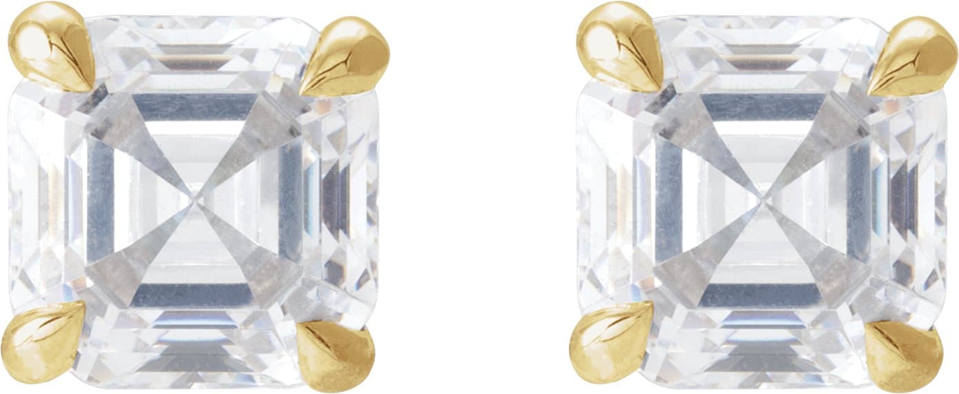 Solitaire Stud Earrings view 2