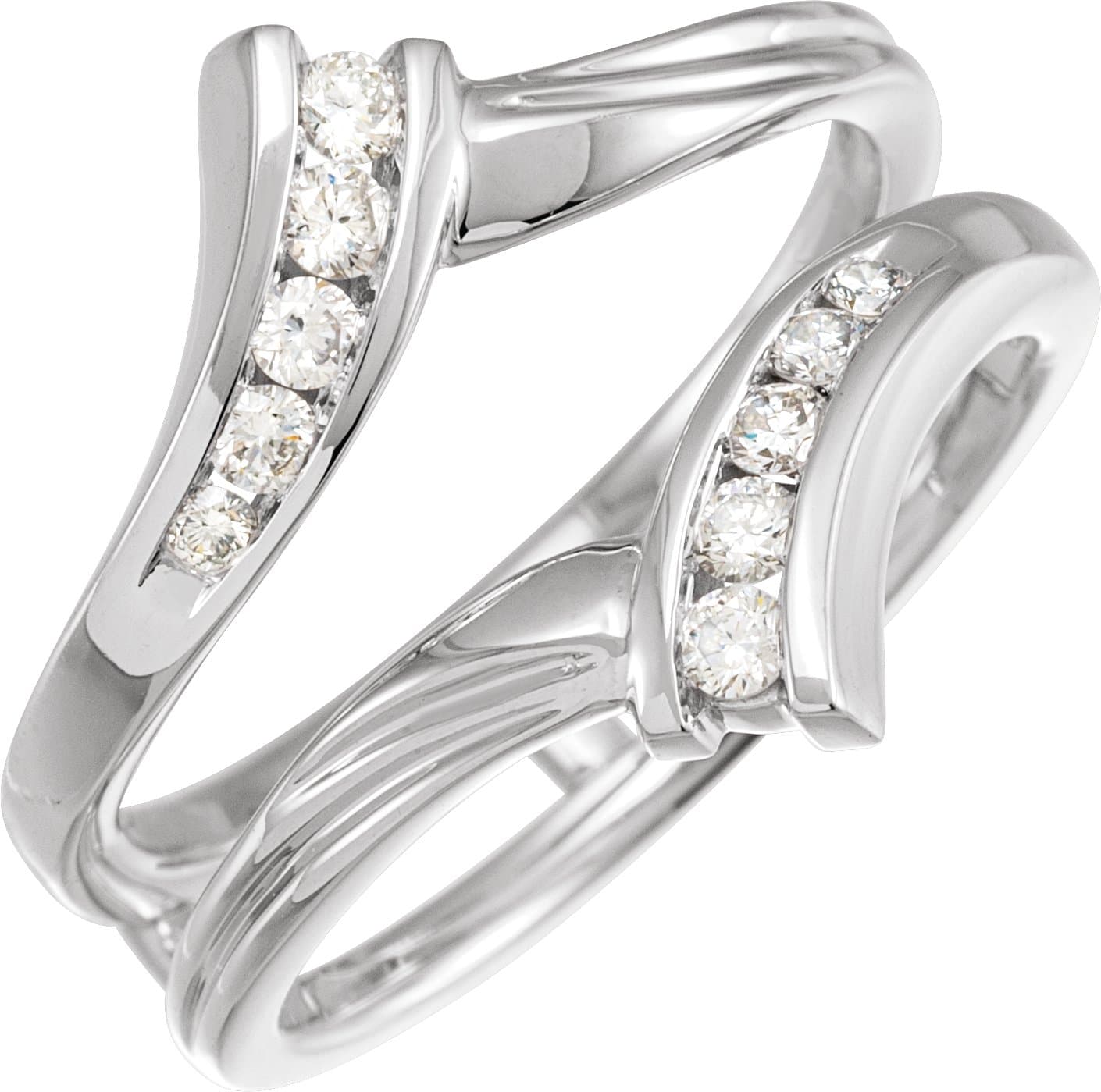 14K Rose 1/4 CTW Natural Diamond Ring Guard