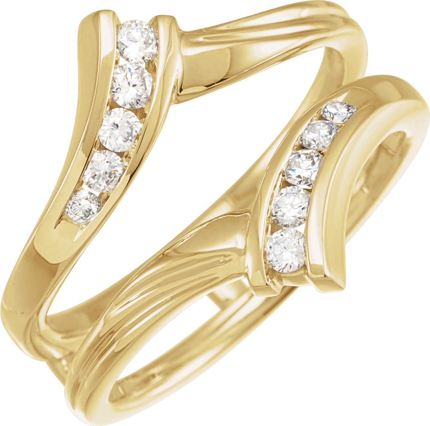 14K Rose 1/4 CTW Natural Diamond Ring Guard