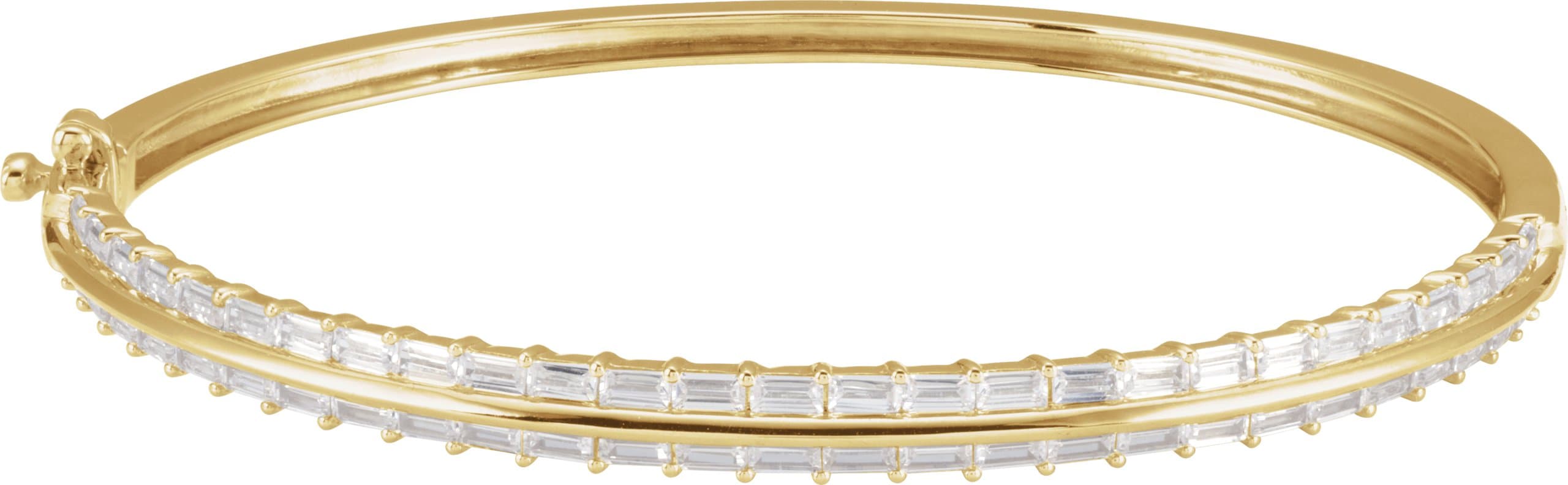 14K Rose 2 1/6 CTW Lab-Grown Diamond 7" Bangle Bracelet