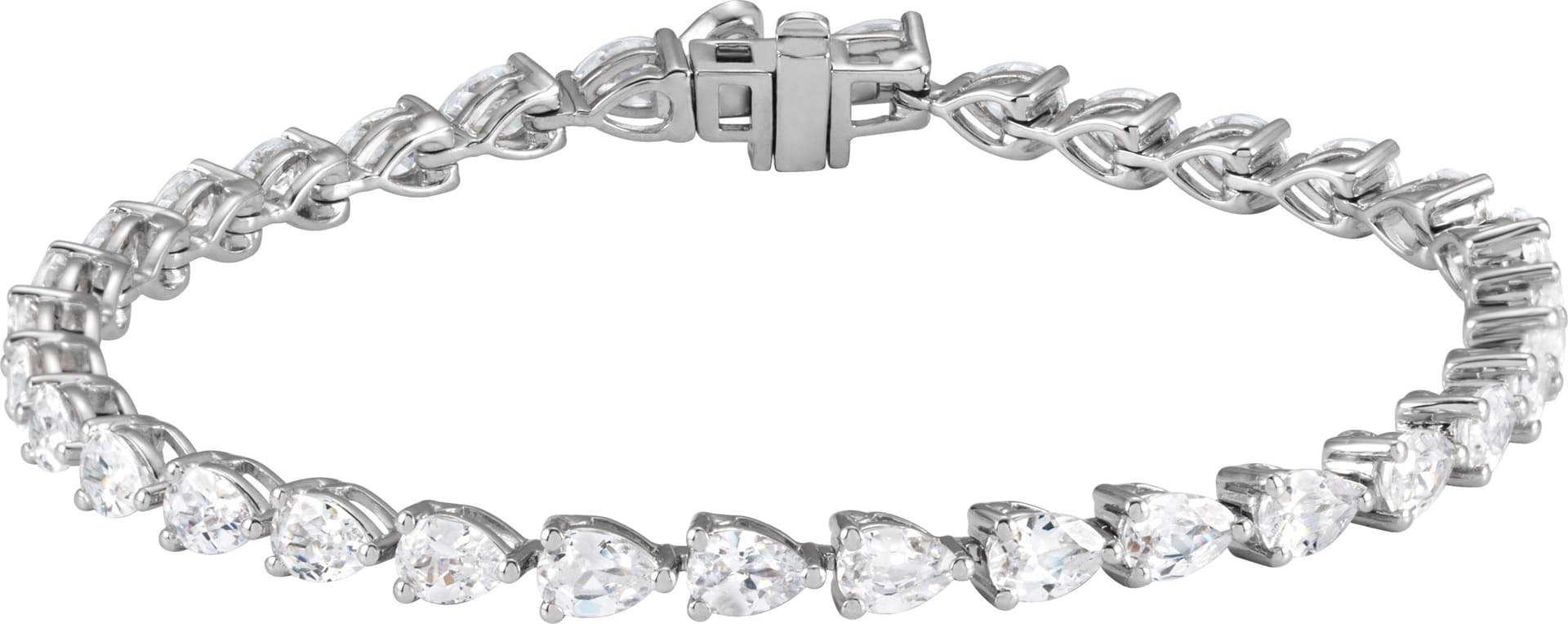 14K Rose 6 1/2 CTW Lab-Grown Diamond Line 7" Bracelet