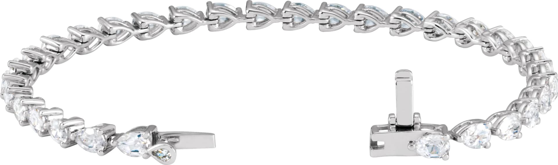 Lab-Grown Diamond Line Bracelet, view 3