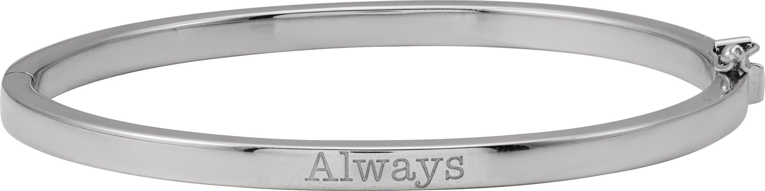 Engravable Hinged Bangle Bracelet view 3