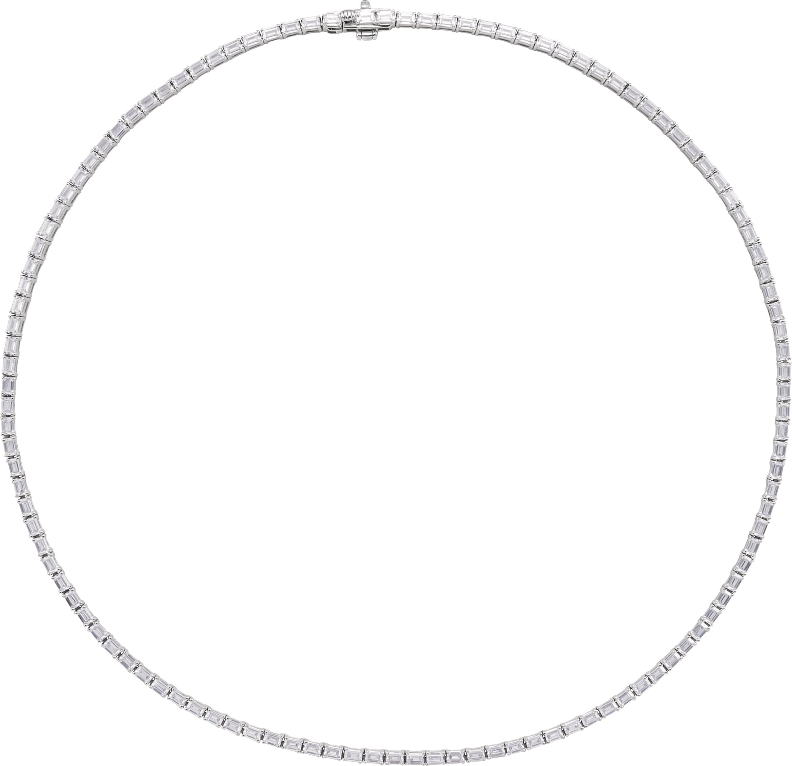 14K Rose 11 3/4 CTW Lab-Grown Diamond Line 16 Necklace
