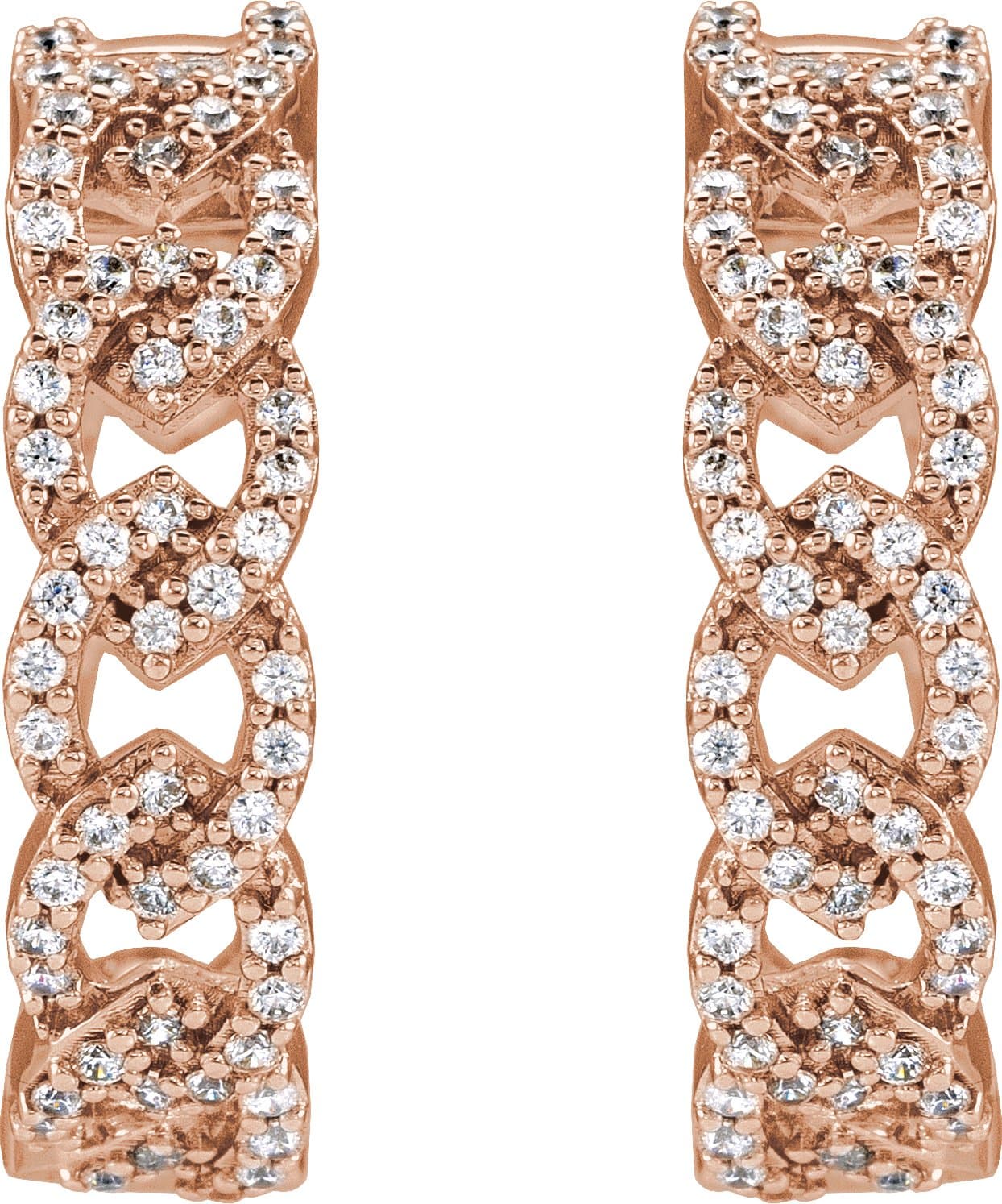 Lab-Grown Diamond Hoop Earrings view 2