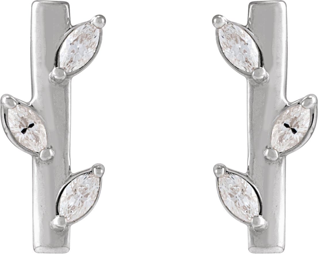Floral Bar Earrings view 2