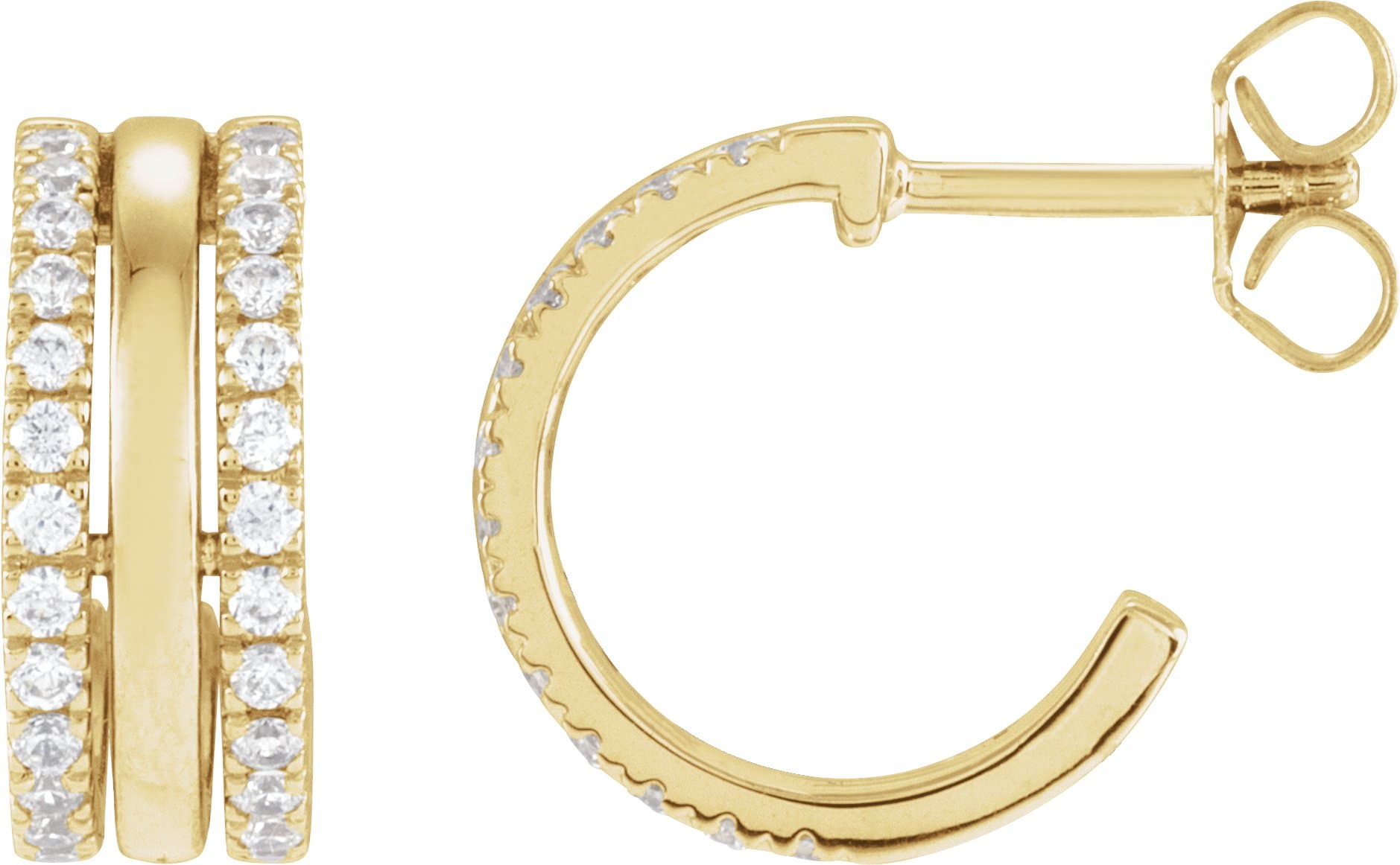 14K Rose 1/2 CTW Natural Diamond Earrings