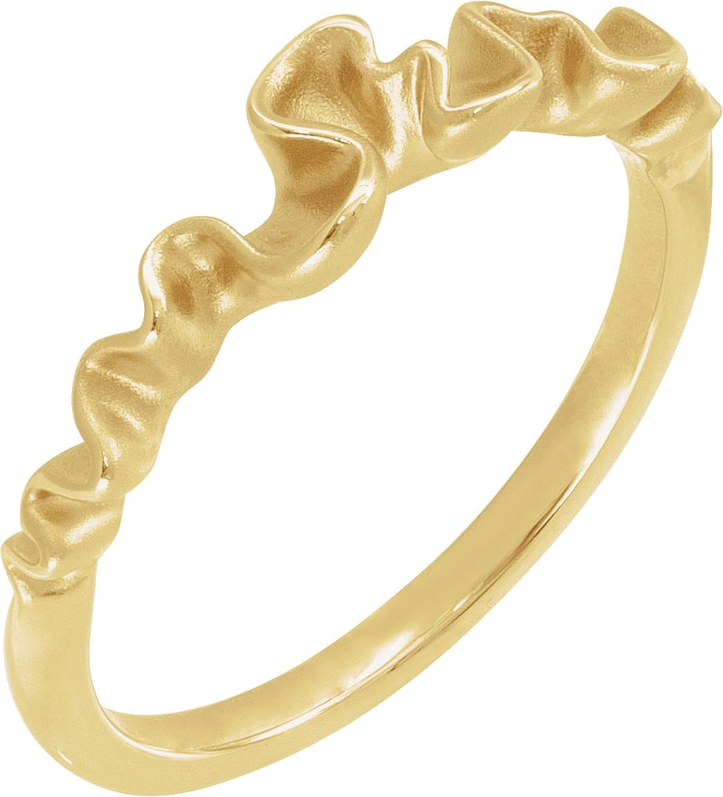 Platinum Ribbon Stackable Ring