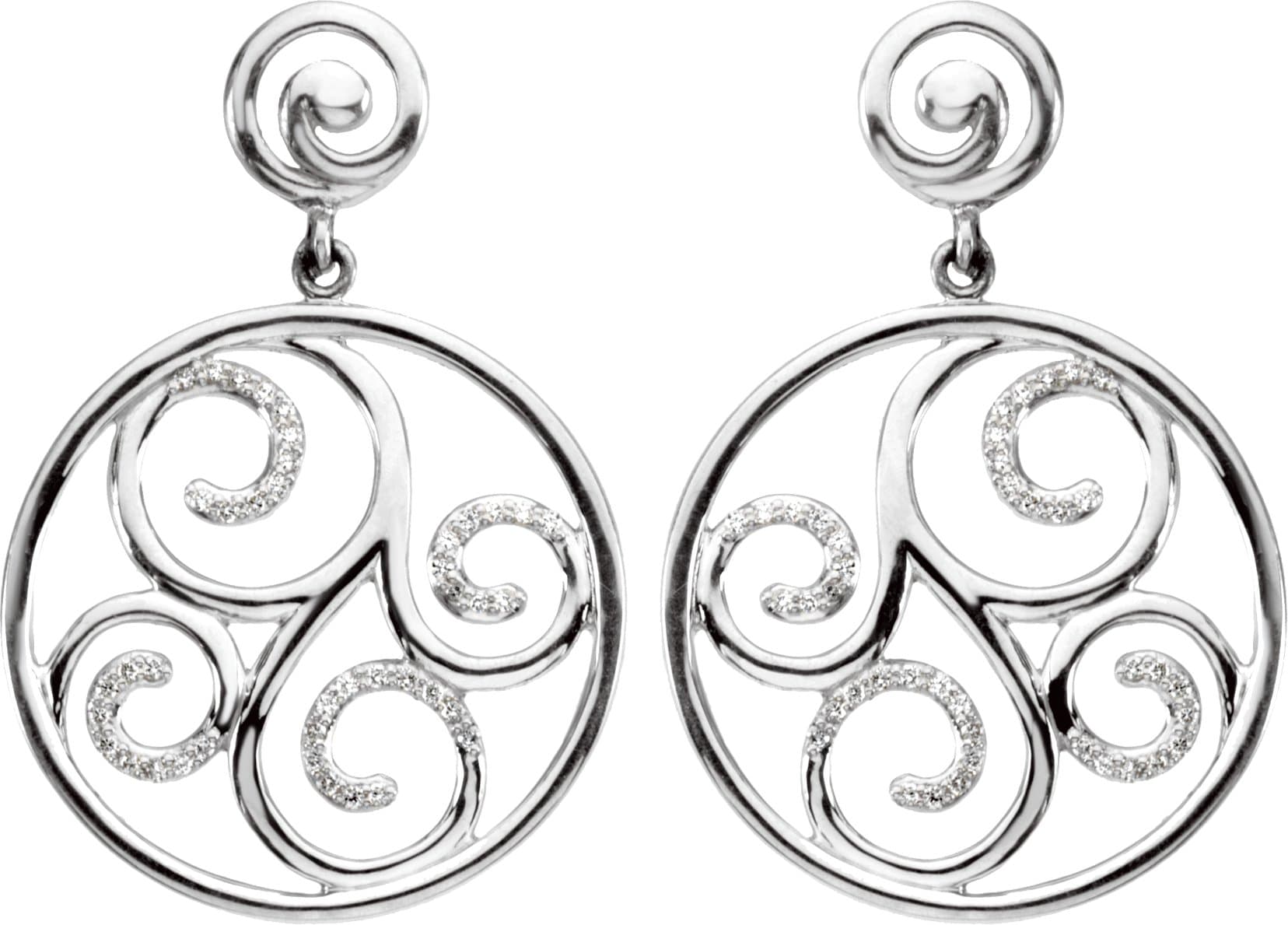 Accented Scroll Earrings view 2