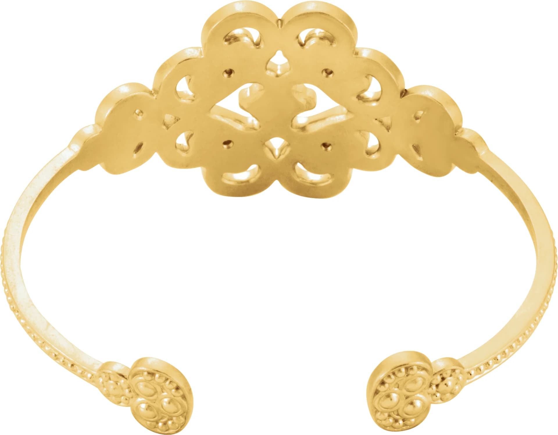 Accented Granulated Cuff Bracelet, view 3