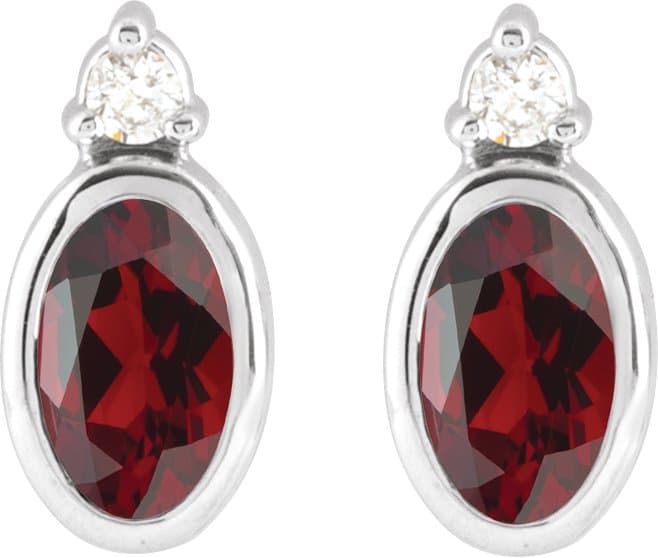 Accented Bezel-Set Earrings view 2