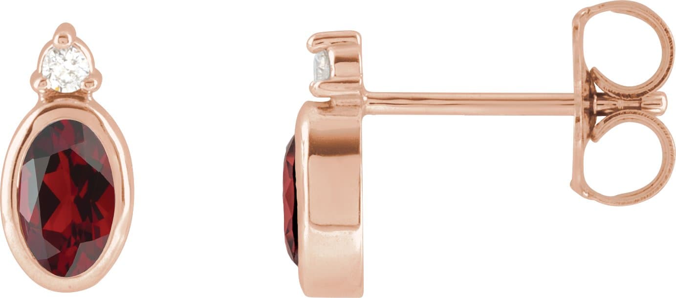 14K Rose 4 mm 1/2 CTW Natural Diamond Earrings