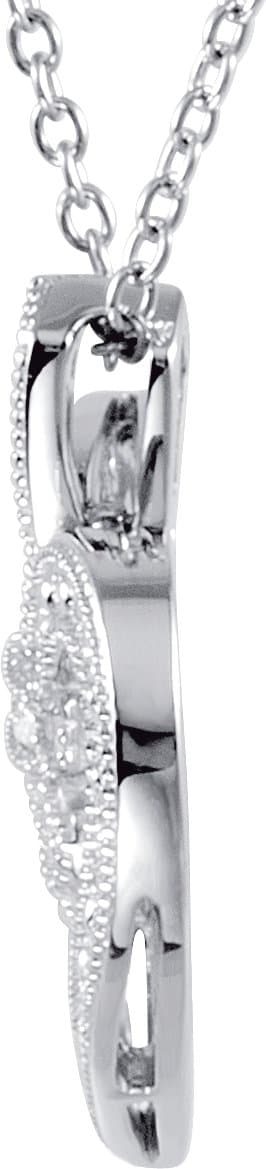 Fleur-de-lis Heart Necklace view 2