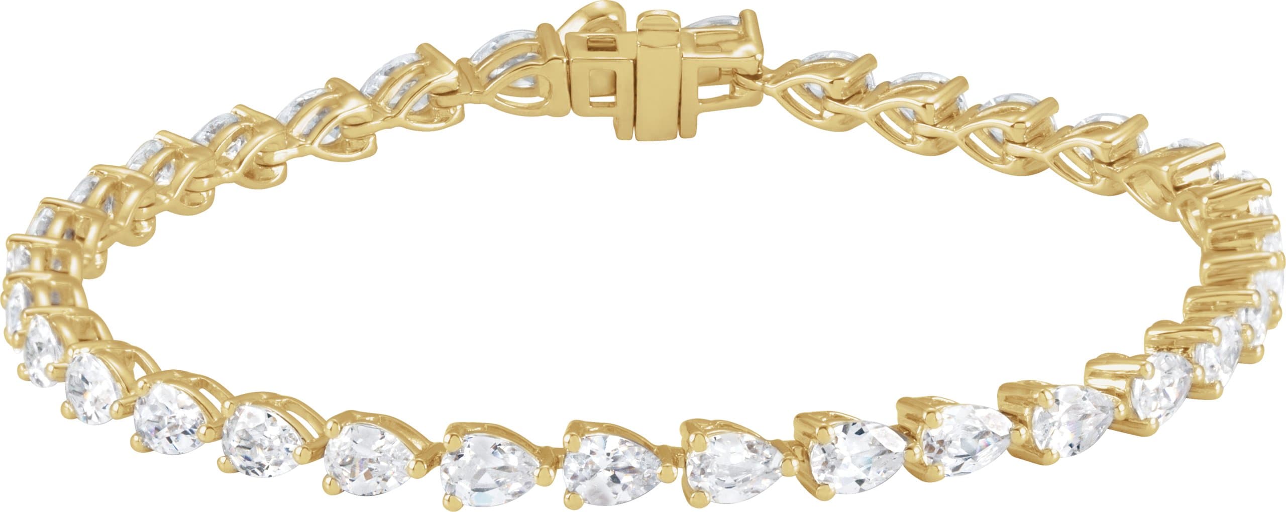 14K Rose 6 1/2 CTW Lab-Grown Diamond Line 7" Bracelet