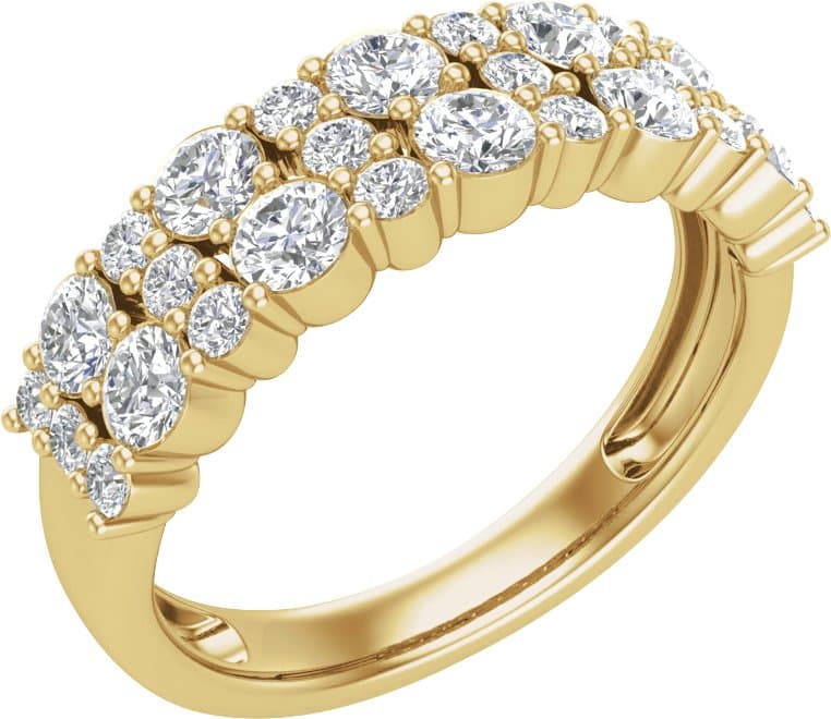 14K Rose 1 1/6 CTW Lab-Grown Diamond Anniversary Band