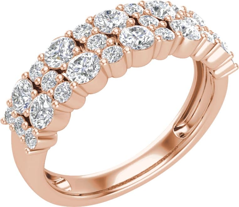 14K Rose 1 1/6 CTW Lab-Grown Diamond Anniversary Band