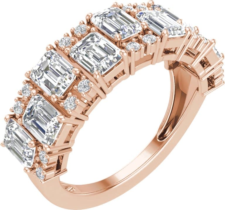 14K Rose 3 CTW Lab-Grown Diamond Anniversary Band