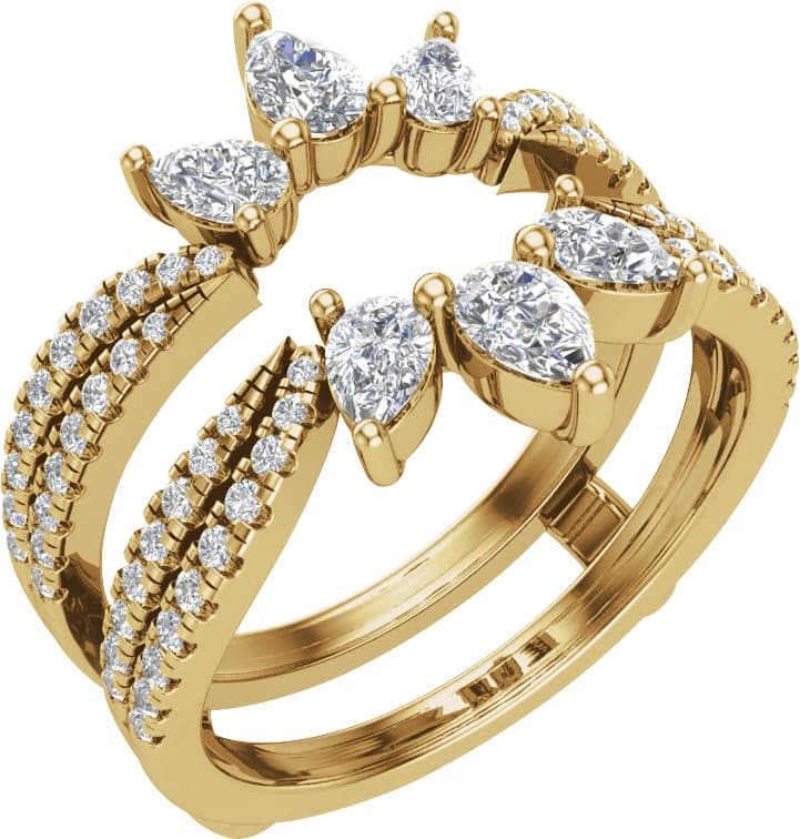 14K Rose 1 1/8 CTW Lab-Grown Diamond Ring Guard