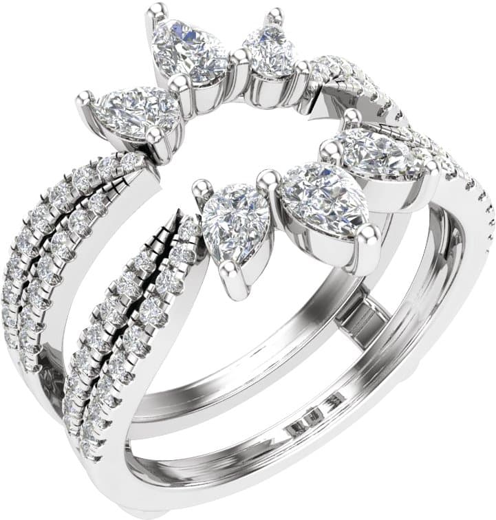 14K Rose 1 1/8 CTW Lab-Grown Diamond Ring Guard