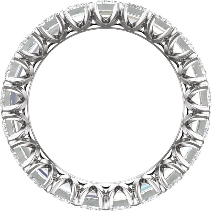 Low Profile V-Prong Eternity Band view 2
