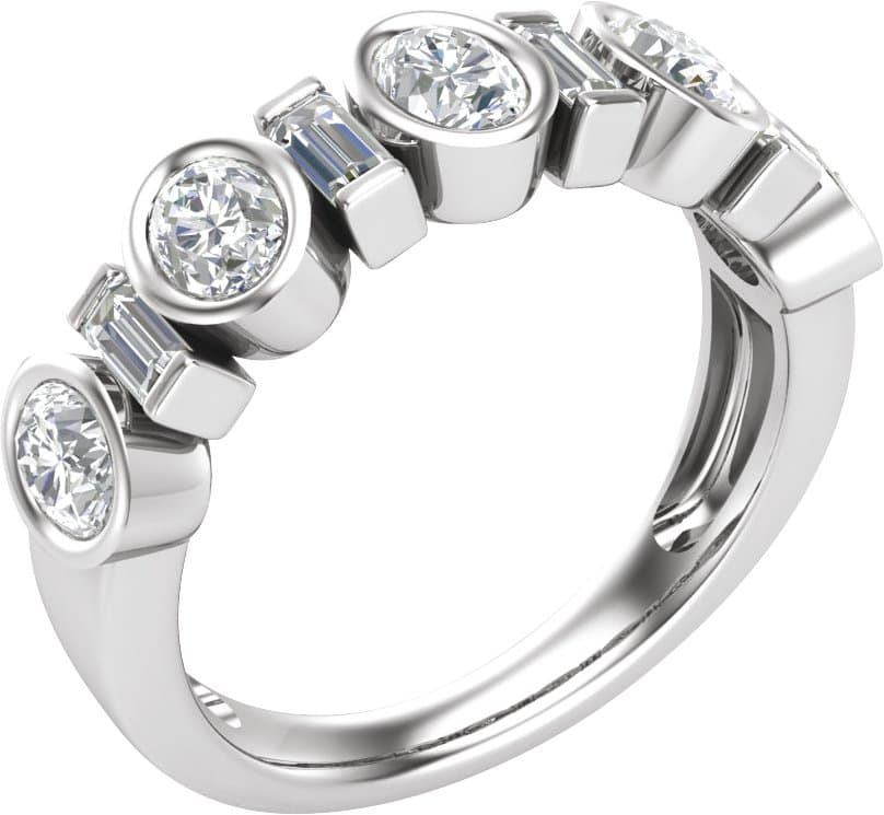 14K Rose 1 1/2 CTW Lab-Grown Diamond Anniversary Band