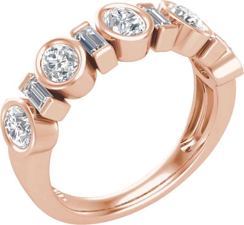 14K Rose 1 1/2 CTW Lab-Grown Diamond Anniversary Band
