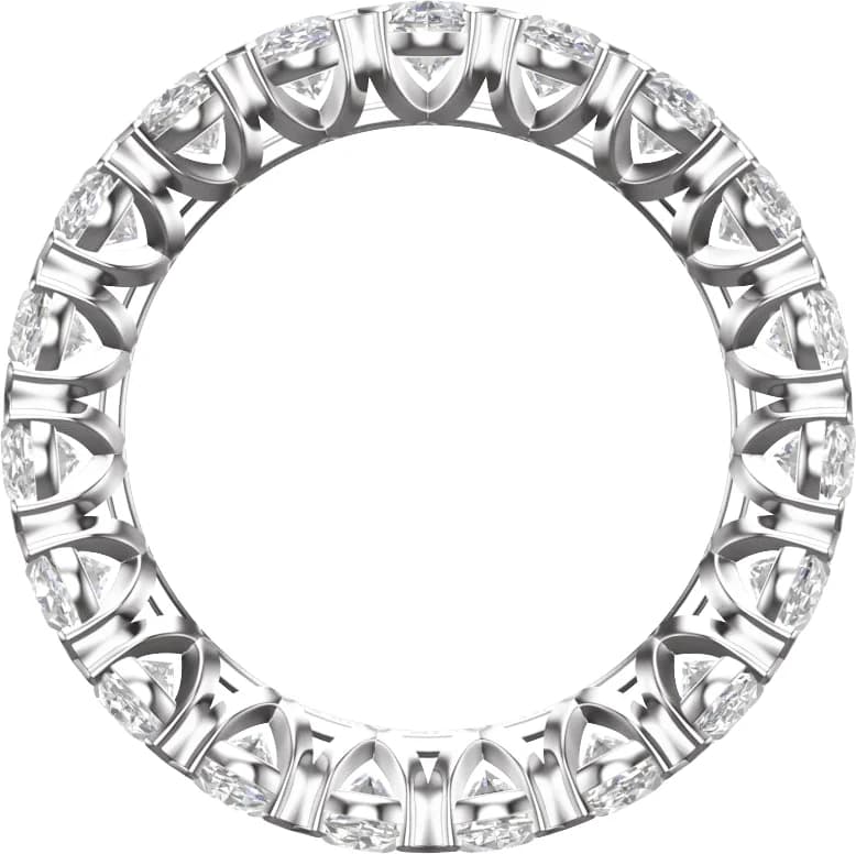 Low Profile V-Prong Eternity Band, view 2
