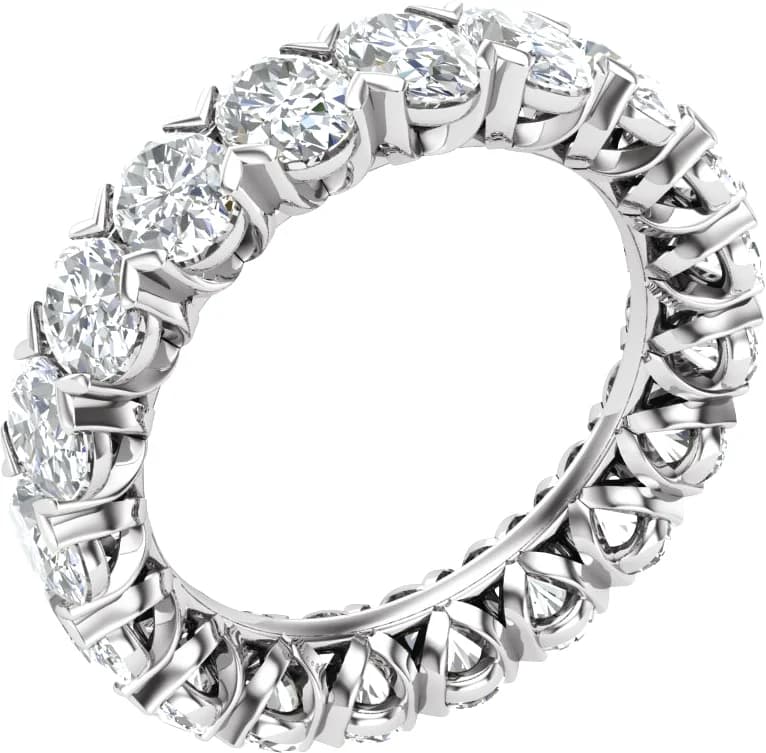 Low Profile V-Prong Eternity Band, view 3
