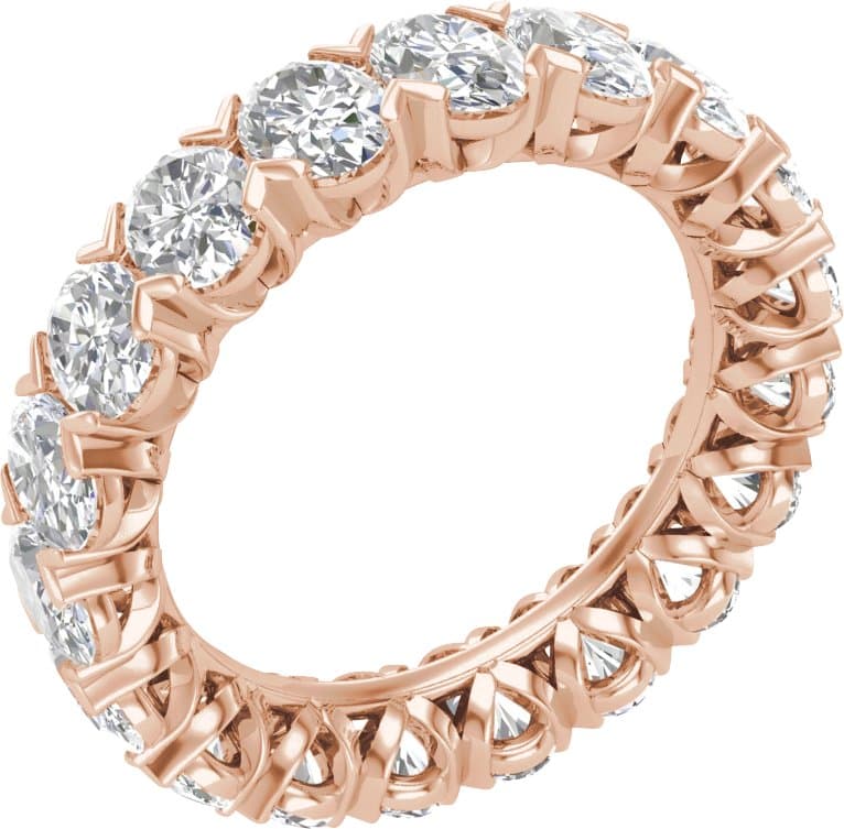 14K Rose 2 1/2 CTW Lab-Grown Diamond Eternity Band Size 5