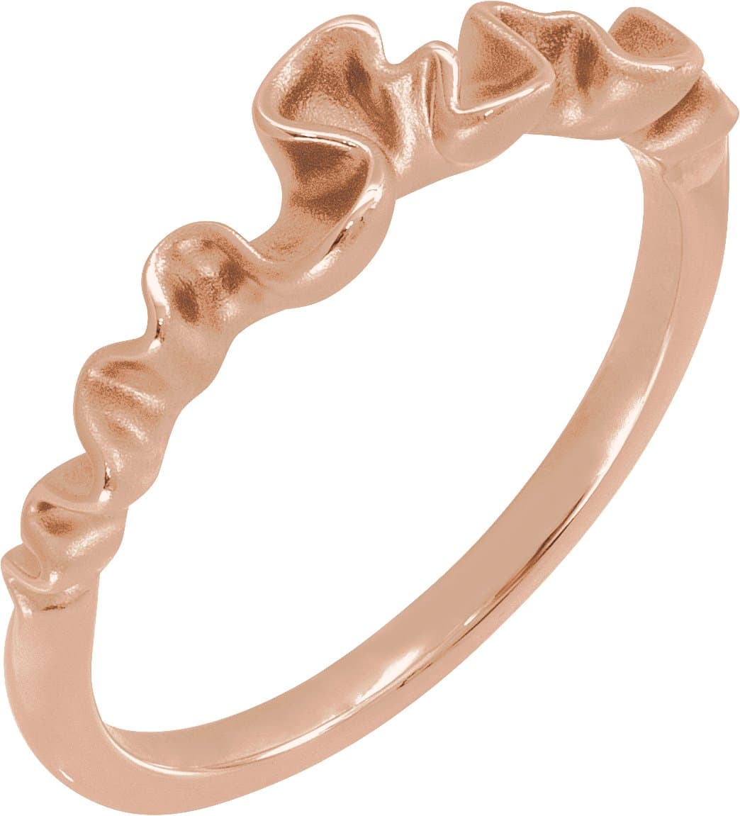 Platinum Ribbon Stackable Ring