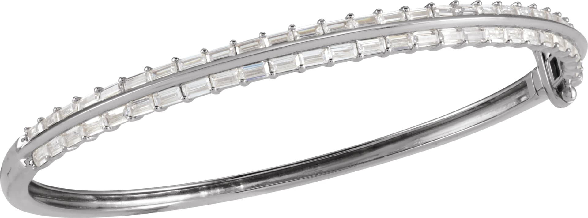Lab-Grown Diamond Bangle Bracelet, view 4