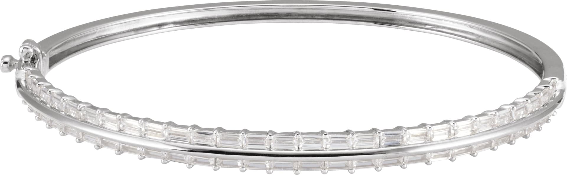 14K Rose 2 1/6 CTW Lab-Grown Diamond 7" Bangle Bracelet