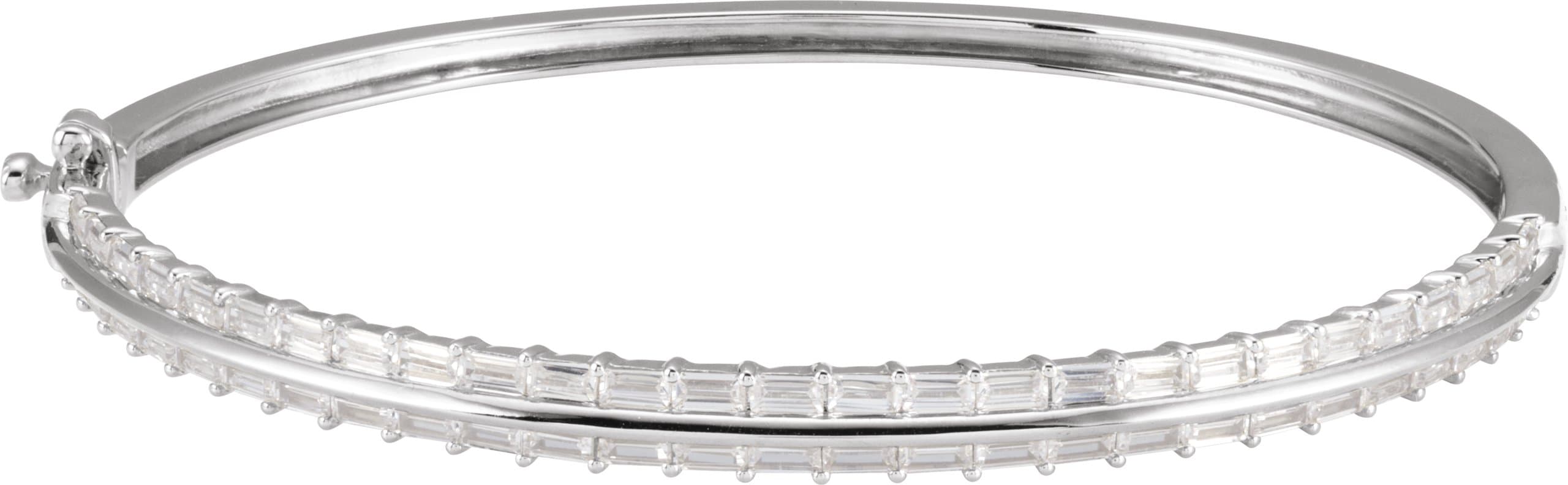 14K Rose 2 1/6 CTW Lab-Grown Diamond 7" Bangle Bracelet
