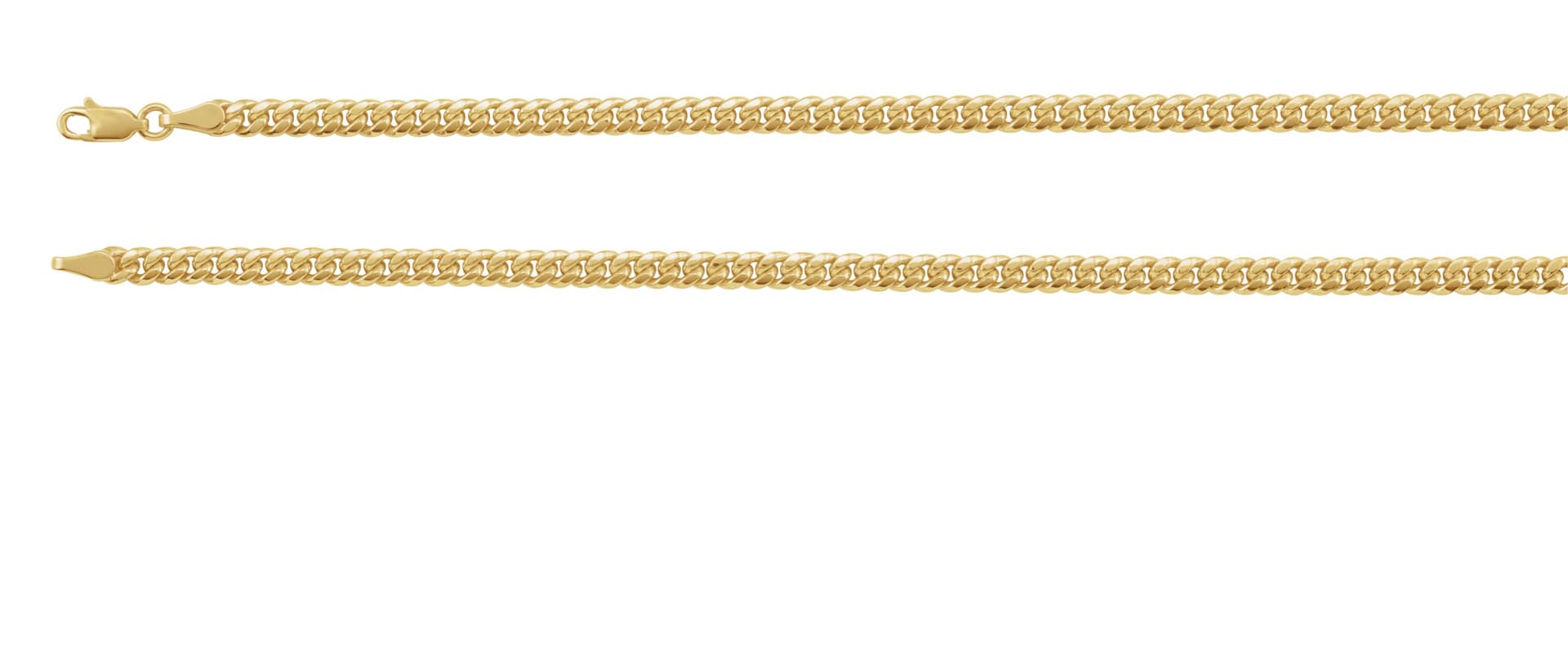 4.4 mm Hollow Miami Cuban Curb Chain view 3