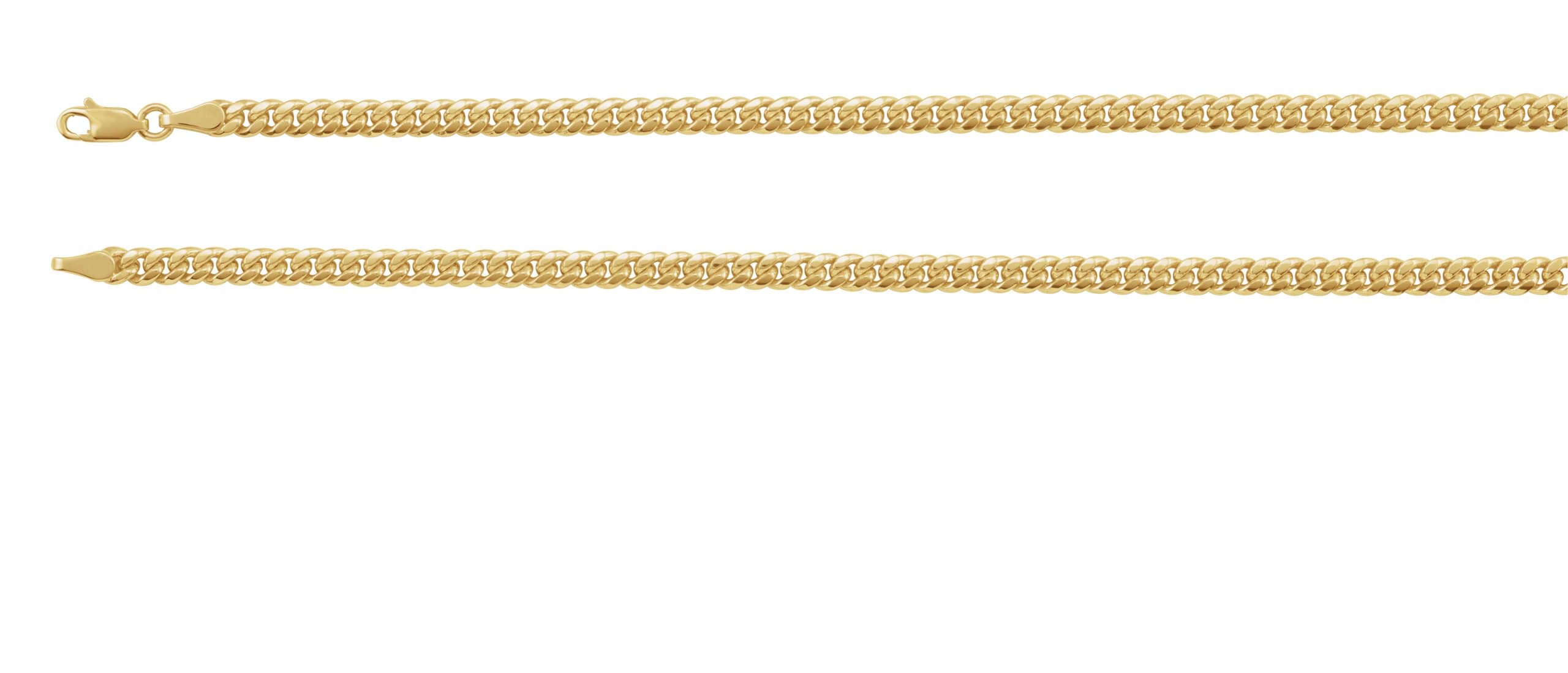 4.4 mm Hollow Miami Cuban Curb Chain view 3