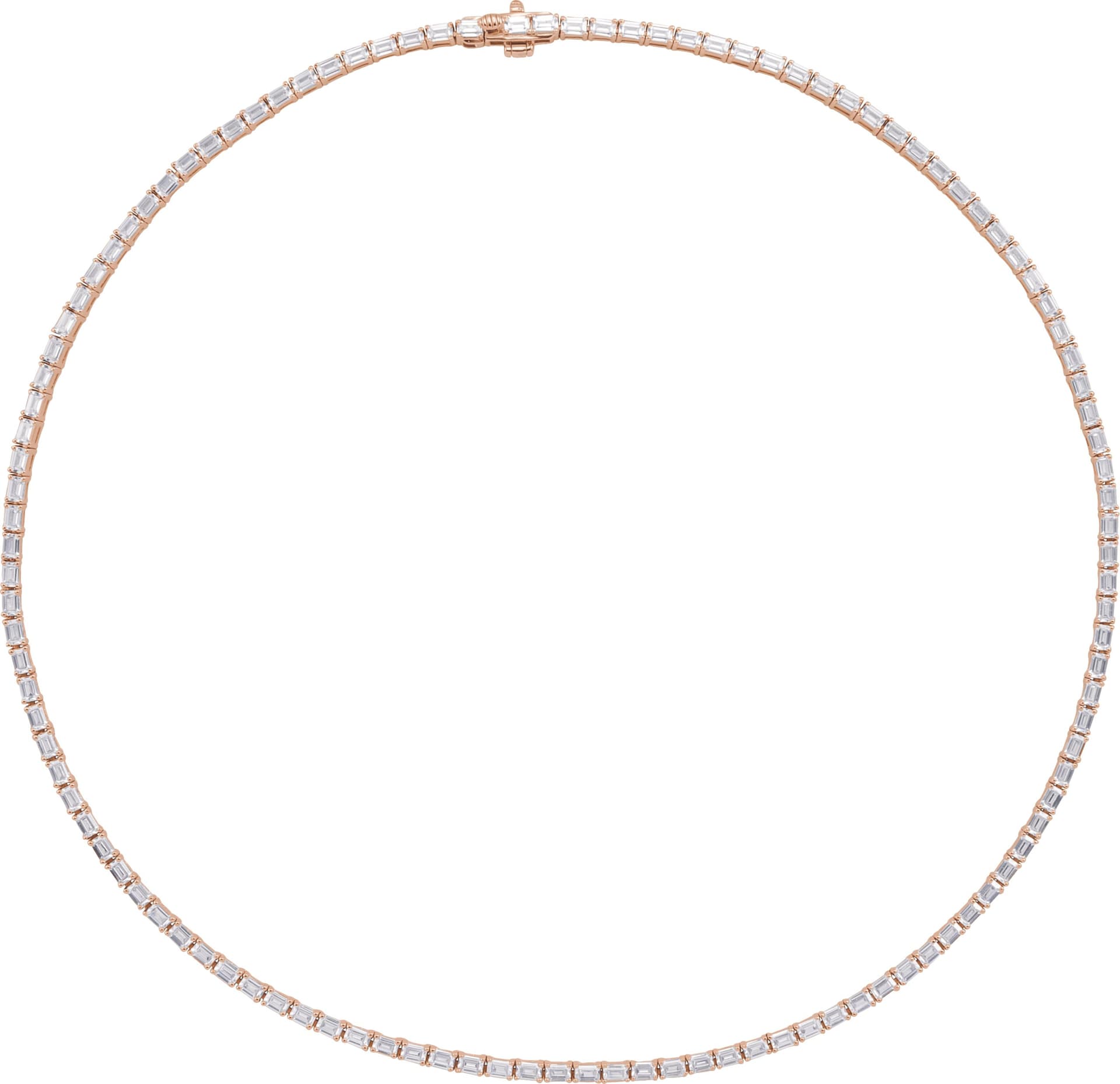 14K Rose 11 3/4 CTW Lab-Grown Diamond Line 16 Necklace