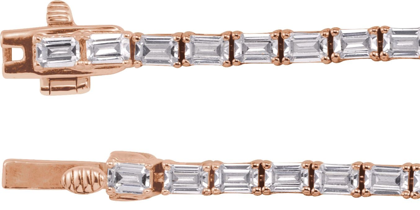 Lab-Grown Diamond Line Necklace view 3