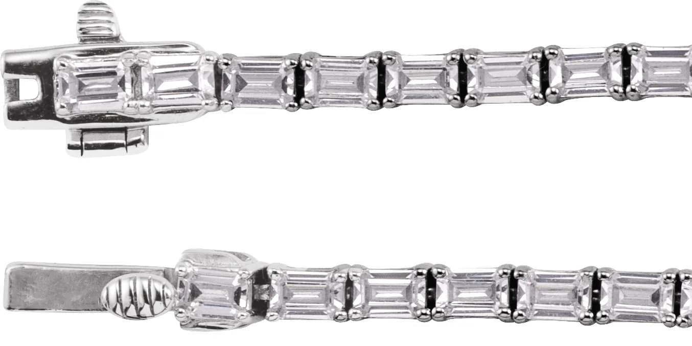 Lab-Grown Diamond Line Necklace, view 4