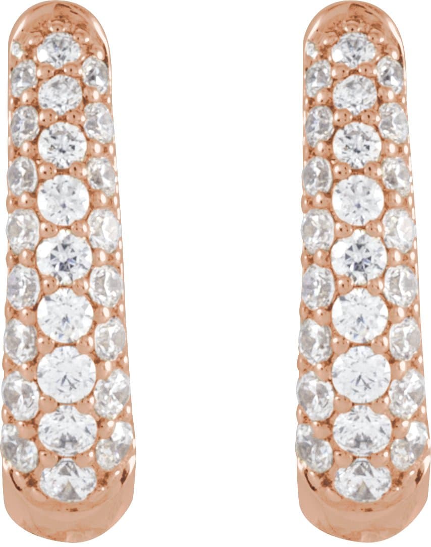 Accented U-Hoop Earrings view 2