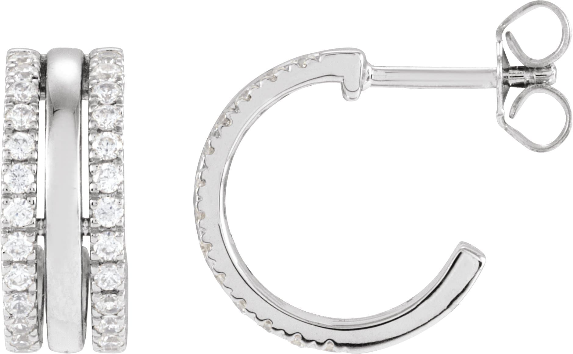 14K Rose 1/2 CTW Natural Diamond Earrings