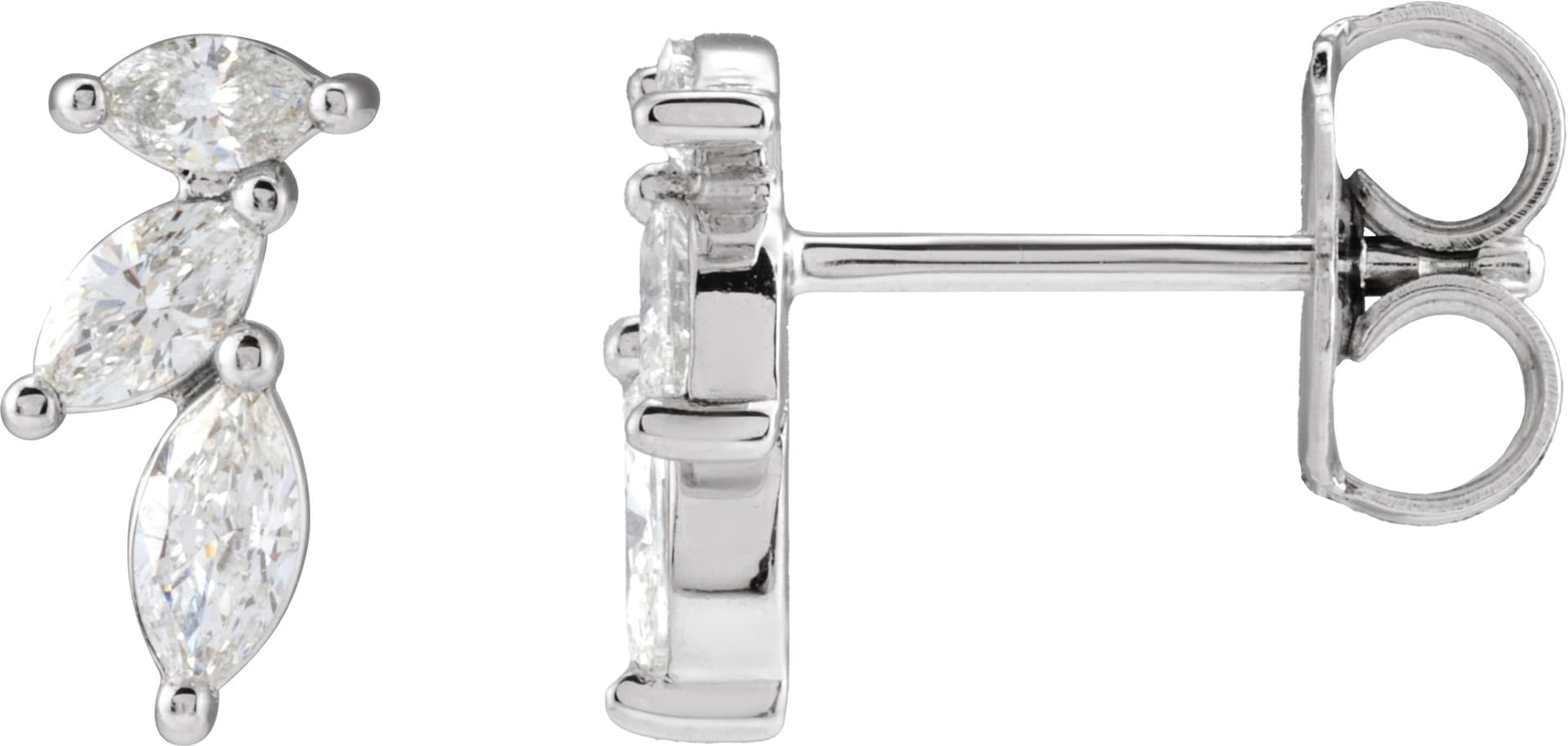 14K Rose 1/3 CTW Natural Diamond Nature-Inspired Earrings