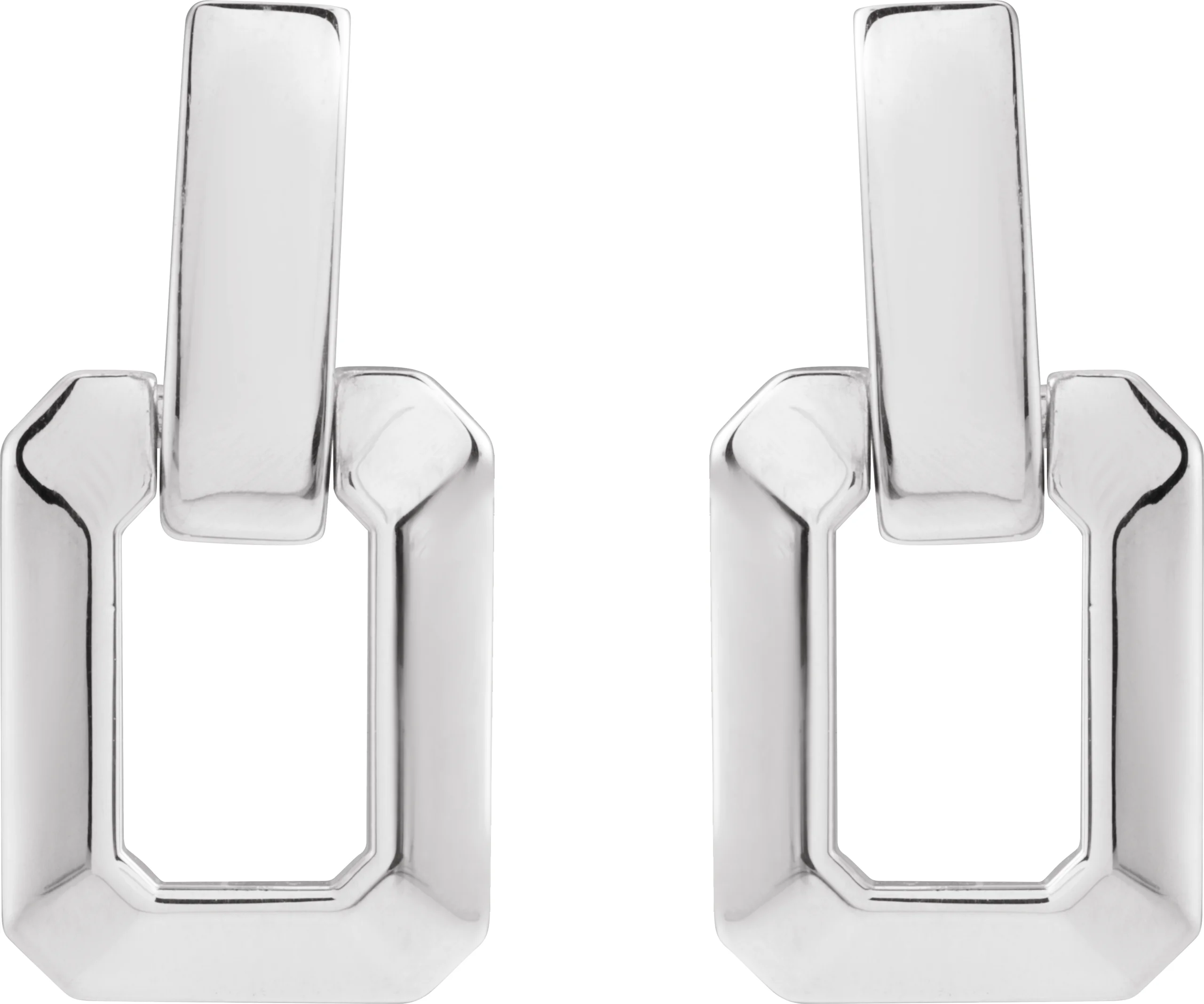 Geometric Drop Earrings, view 3