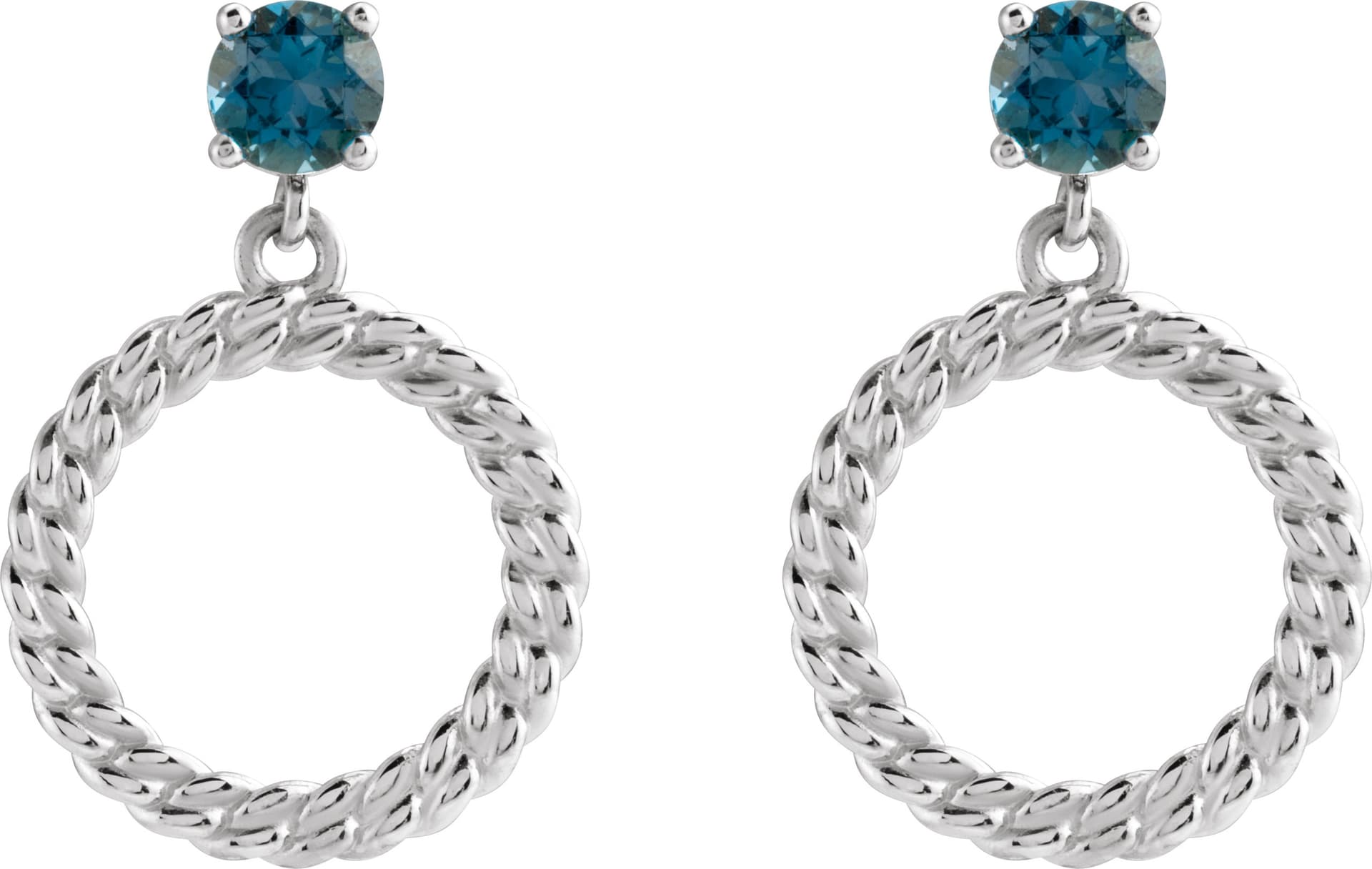 Accented Chain Link Earrings view 2