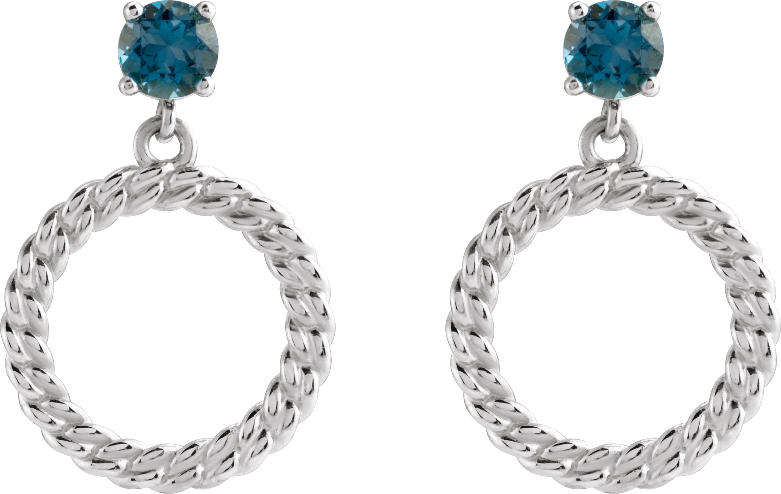 Accented Chain Link Earrings view 2