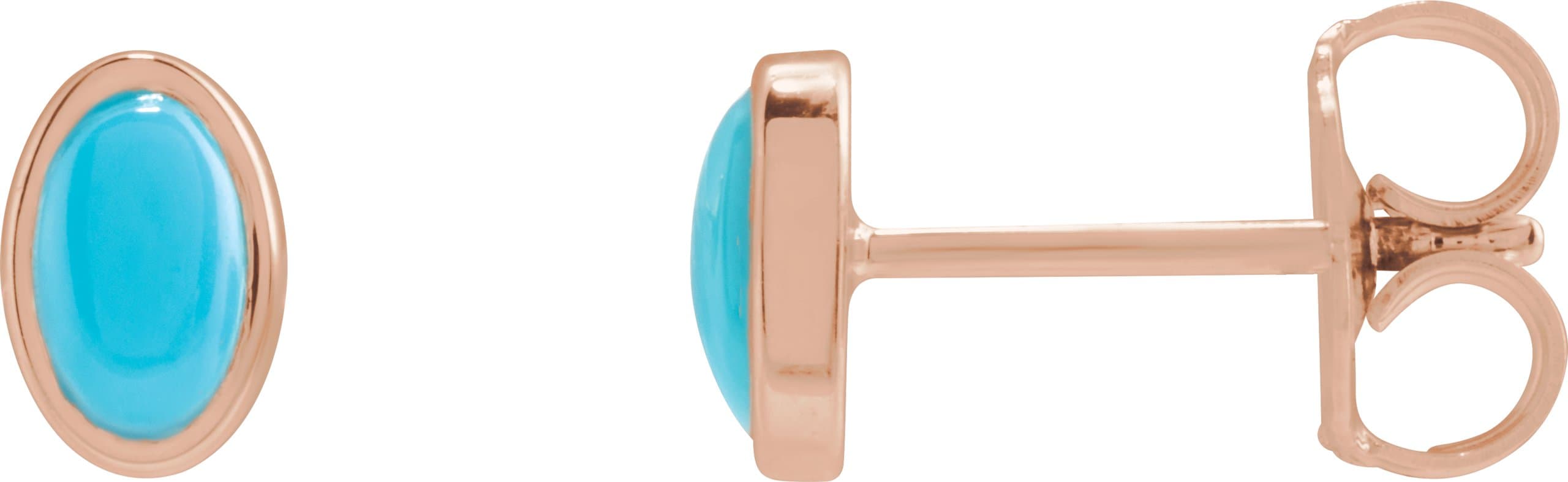 14K Rose Lab-Grown White Opal Earrings