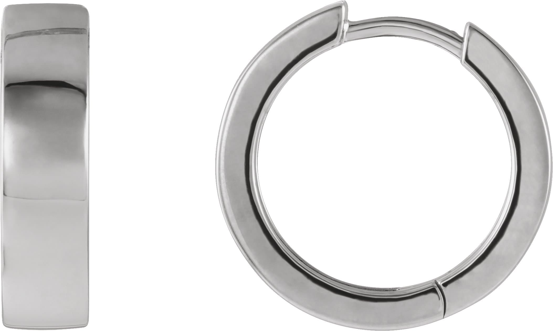 14K Rose Hinged 16.5 mm Hoop Earrings